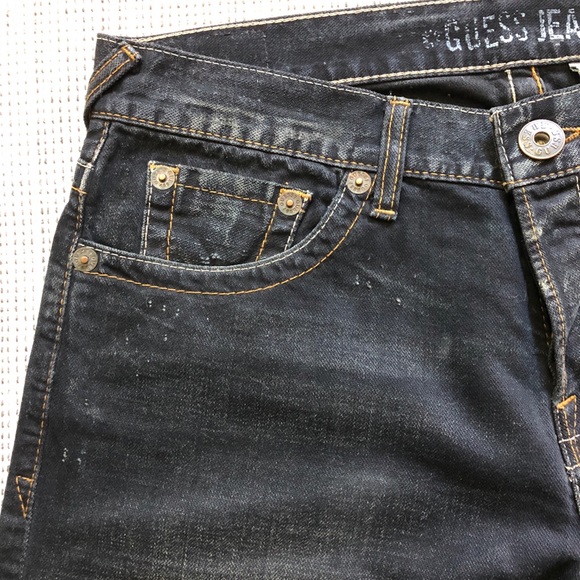 VINTAGE-Guess Jeans, Rebel ~ Low Rise Straight, size W34/L32, vintage blue. - Picture 10 of 17